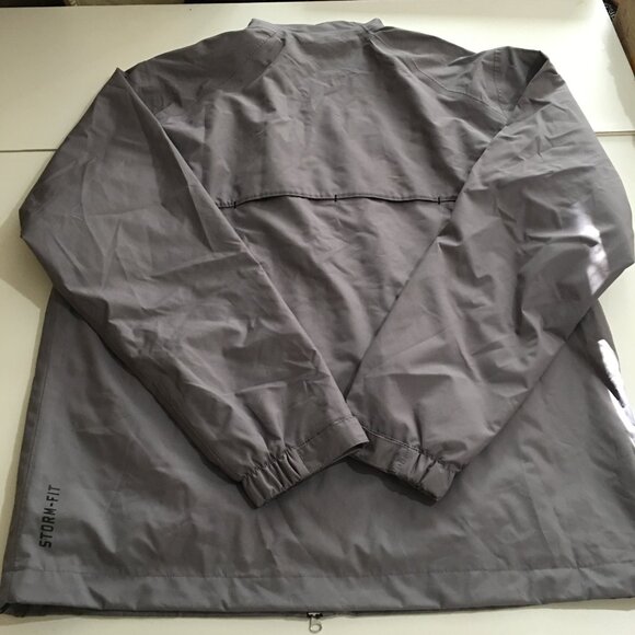 Nike Golf Mens Large Gray Jacket Full Zip Windbreaker Storm Fit Mesh Lined - Picture 7 of 10